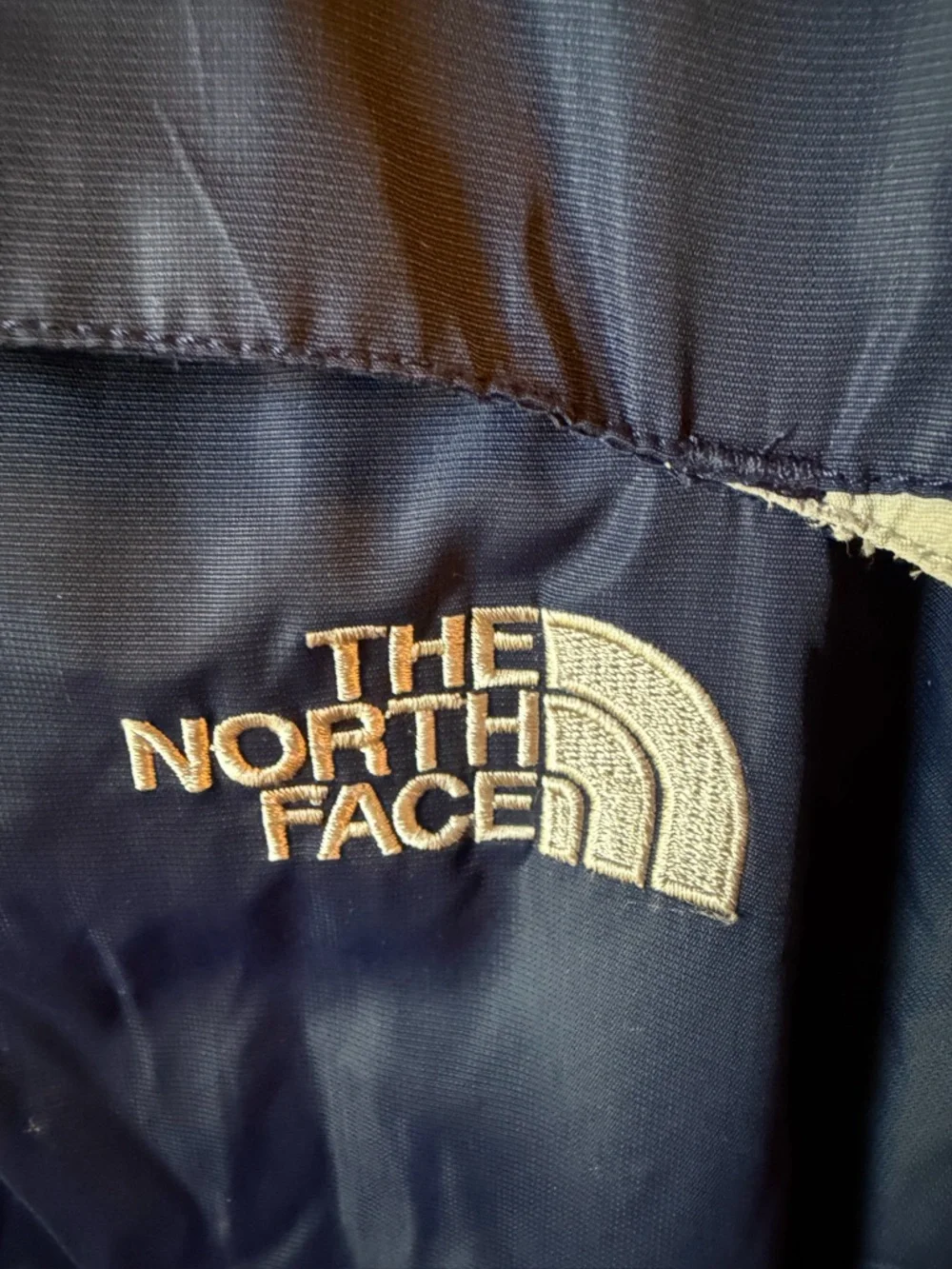 The North Face HyVent Jacket Mens XL Blue Hooded Windbreaker Nylon EUC